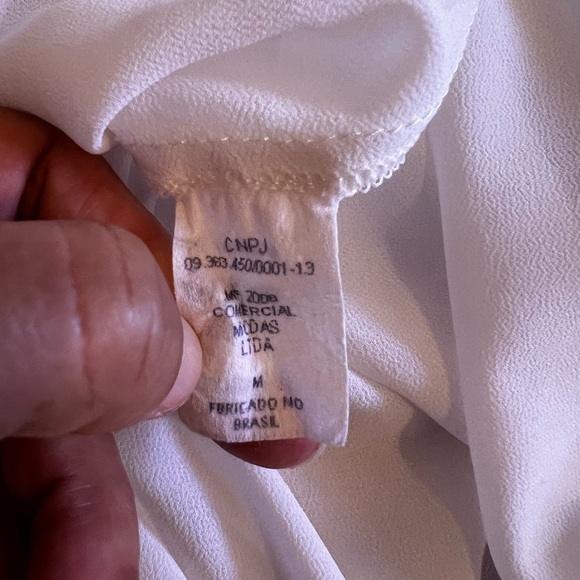 Maria Filo White Short Sleeve Top Size M full buttons at the back - Picture 13 of 16